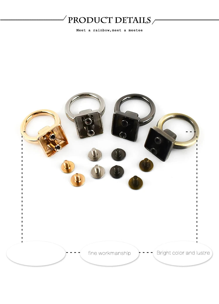 5/10Pcs Metal O Ring Buckles Bag Side Clip Clasp Screw Strap Connector Hook Handle Handbag Belt Leather DIY Hardware Accessories