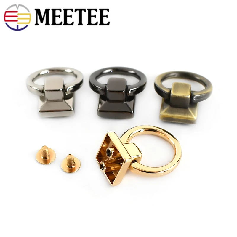 5/10Pcs Metal O Ring Buckles Bag Side Clip Clasp Screw Strap Connector Hook Handle Handbag Belt Leather DIY Hardware Accessories