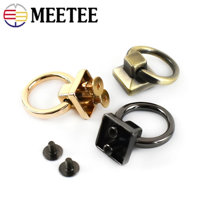 5/10Pcs Metal O Ring Buckles Bag Side Clip Clasp Screw Strap Connector Hook Handle Handbag Belt Leather DIY Hardware Accessories