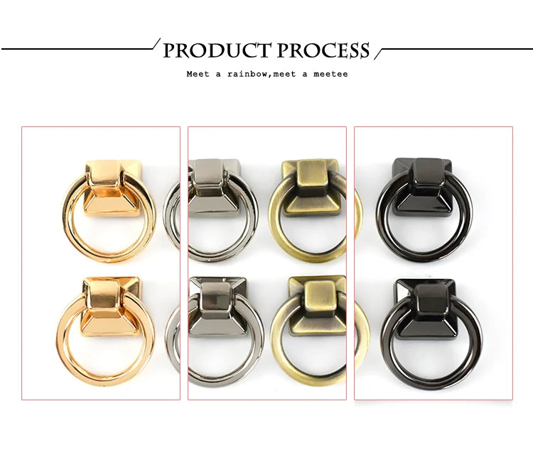 5/10Pcs Metal O Ring Buckles Bag Side Clip Clasp Screw Strap Connector Hook Handle Handbag Belt Leather DIY Hardware Accessories
